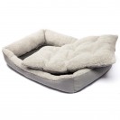  Лежанка кровать для животных  из овечьей шерсти ruPetPace - бело-кремовая
