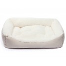  Лежанка кровать для животных  из овечьей шерсти " Здоровье" - бело-кремовая