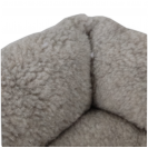 Прямоугольная лежанка кровать из овечьей шерсти ruPetPace - серая