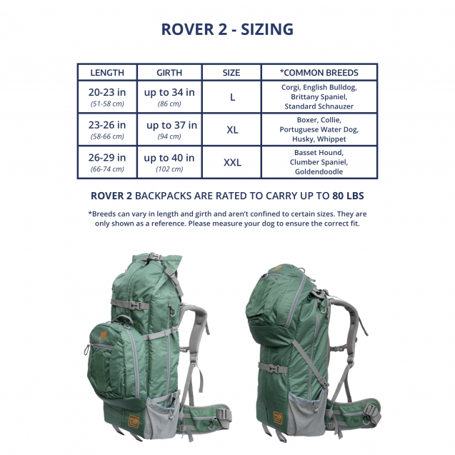 Рюкзак сумка переноска для собак Rover 2 | Big Dog Carrier & Backpacking Pack - черный 
