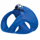 Комплект мягкая шлейка-жилетка и поводок нейлоновый синий S, обхват груди 350мм, поводок 15*1200мм
