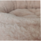 Круглая лежанка кровать для животных  из овечьей шерсти " Здоровье"  - карамель