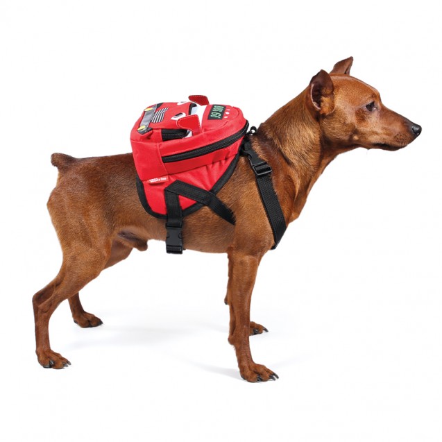 Рюкзак-шлейка MINI DOGS для собак мелких пород "Автобус"